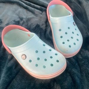 Blue & Pink Crocs